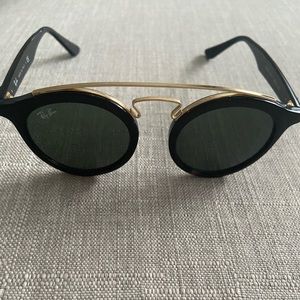 Rayban black and gold